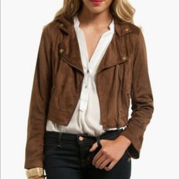 Brown Suede Cropped Jacket - Picture 1 of 5